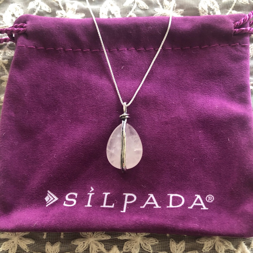 Silpada Rose Quartz Mature Love Pendant 💕